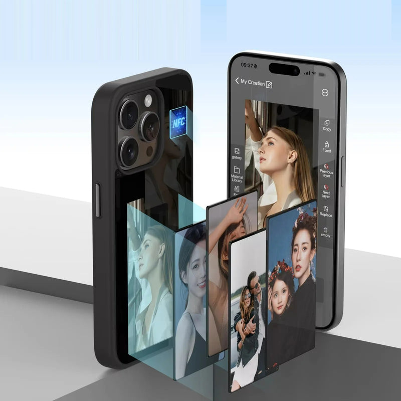 Case com Display NFC - Troque sua foto há qualquer momento