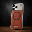 Capa Magnética Estilo Industrial Amadeirado - iPhone