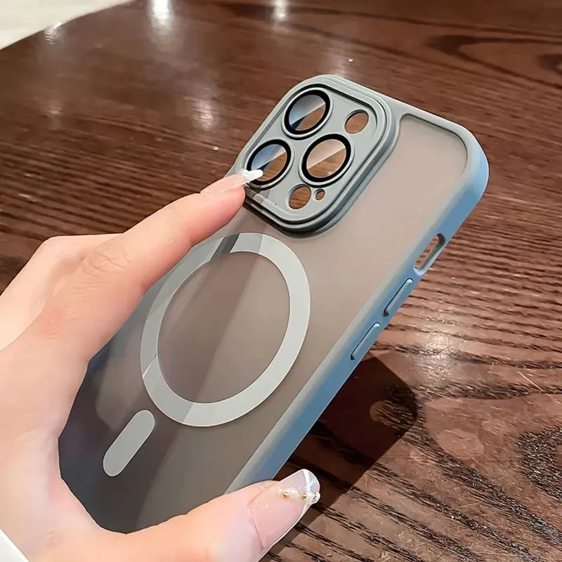 Capa Case Fosca Para iPhone Magsafe Premium Proteção Câmera