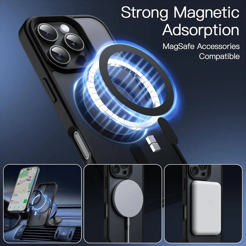 Capa Capinha Para iPhone Mag-safe 16 Pro Max 15 14 13 12