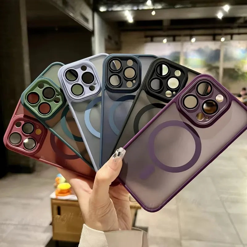 Capa Case Fosca Para iPhone Magsafe Premium Proteção Câmera