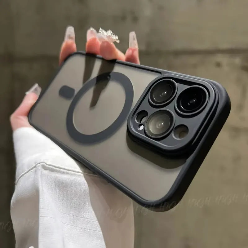 Capa Case Fosca Para iPhone Magsafe Premium Proteção Câmera