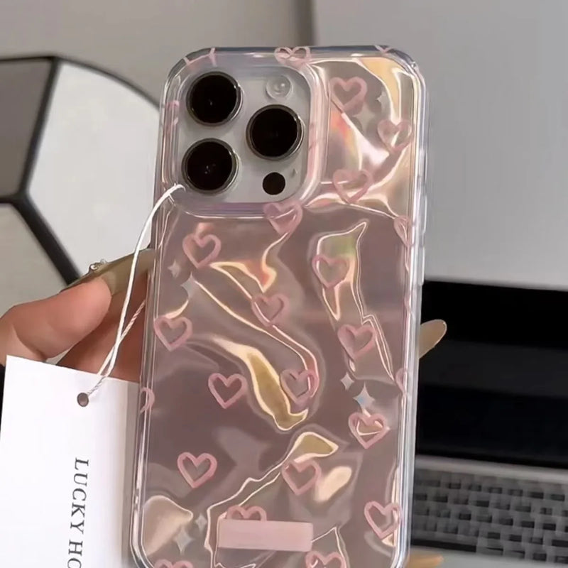 Case Corações Slim - 7 Plus ao 15 pró max