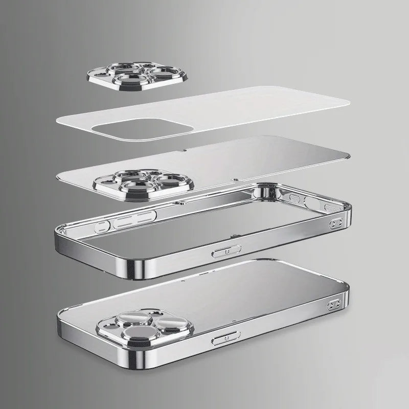 Capa Cristalizada Geométrica Ultra Realista - iPhone 11 ao 17 Pró Max