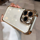 Case Clear com bordas anti impacto e proteção das lentes