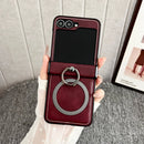 Case | Capa Linha Z Flip em Couro com anel e suporte magsafe