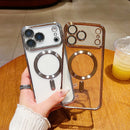 Case | Capinha Slim transparente PU com magsafe e proteção das lentes - Linha 17 iPhone