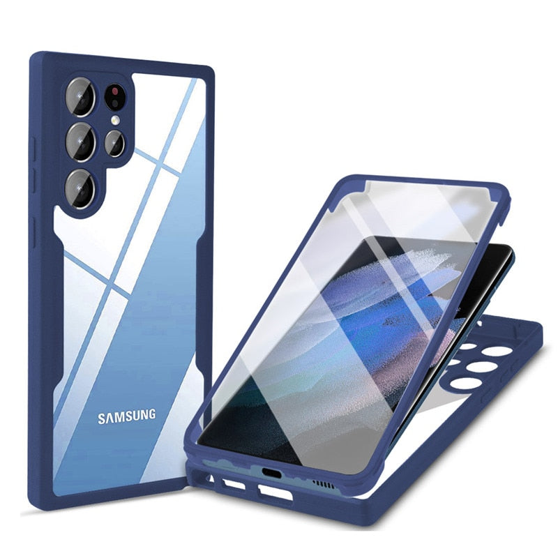 Capa 360º Azul - Proteção completa para seu Samsung