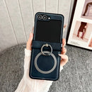 Case | Capa Linha Z Flip em Couro com anel e suporte magsafe