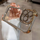 Case Clear com bordas anti impacto e proteção das lentes