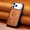 Capa de Couro Vintage de Luxo - iPhone