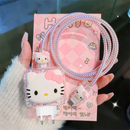 Kit 3 peças Protetor de Carregador Glitter - Hello Kitty