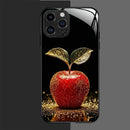 Case Crystal 3D - Maçã com Glitter Ouro