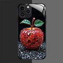 Case Crystal 3D - Maçã gotas de cristal