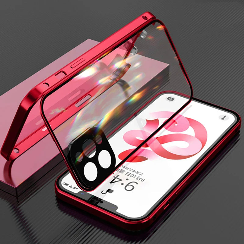 Case Auto Glass 360º (Linha dos iPhones 14 ao 16 pro max)