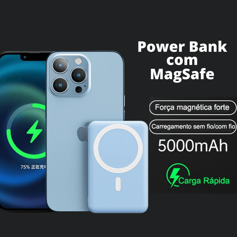 Power Bank com MagSafe 5000mah - Loja Marques