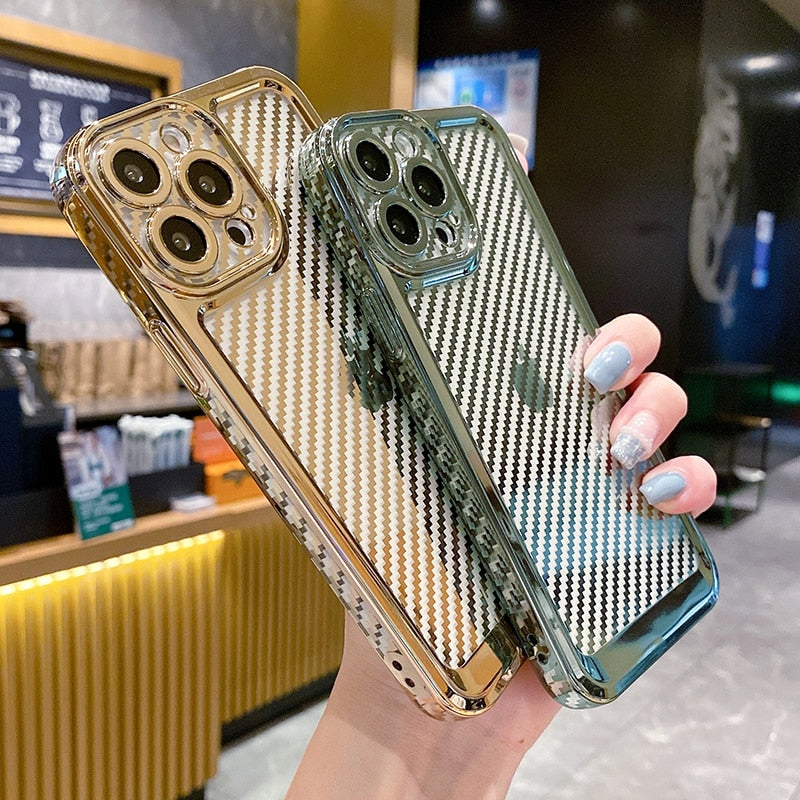 Capa de Silicone Textura Carbon Fiber: Proteção e Estilo para o Seu Smartphone