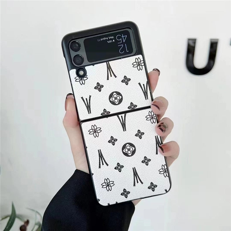 Capa de Couro Slim p/ Z Flip (Várias estampas)