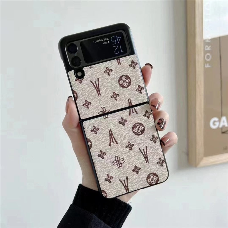 Capa de Couro Slim p/ Z Flip (Várias estampas)