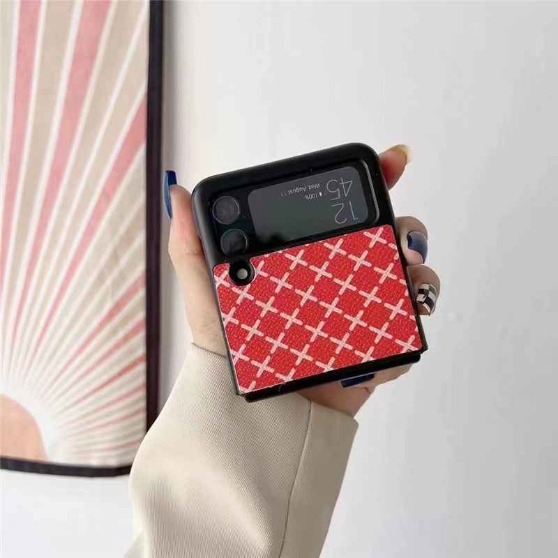 Capa de Couro Slim p/ Z Flip (Várias estampas)