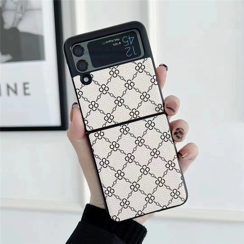 Capa de Couro Slim p/ Z Flip (Várias estampas)