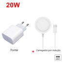 Carregador Kit completo Cabo+ Fonte Adaptador Turbo 20W USB-C)