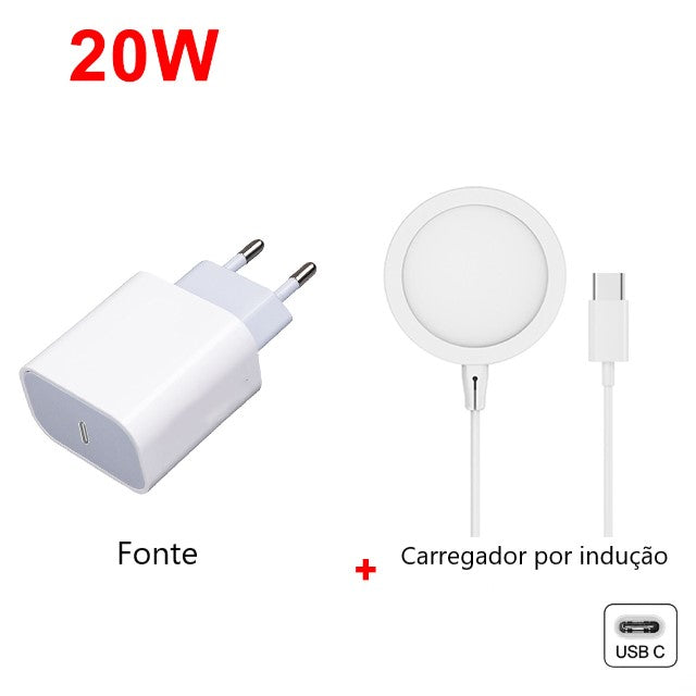 Kit: Fonte + base p/ Carregamento MagSafe 20W