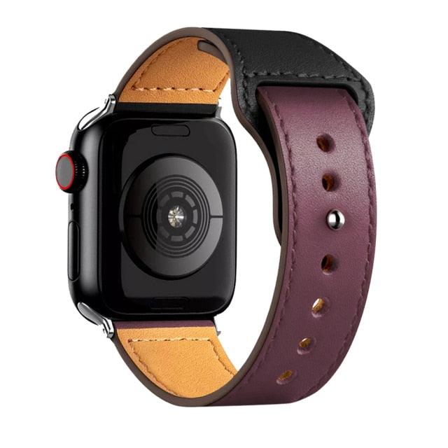 Pulseira de couro p/ iWatch series 3 4 5 6 SE 7 - Loja Marques