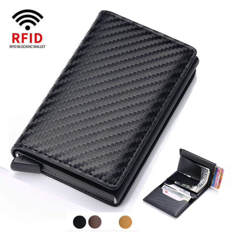 Carteira Carbon Fiber c/ Proteção Anti Rfid NFC - 25% OFF Somente Hoje